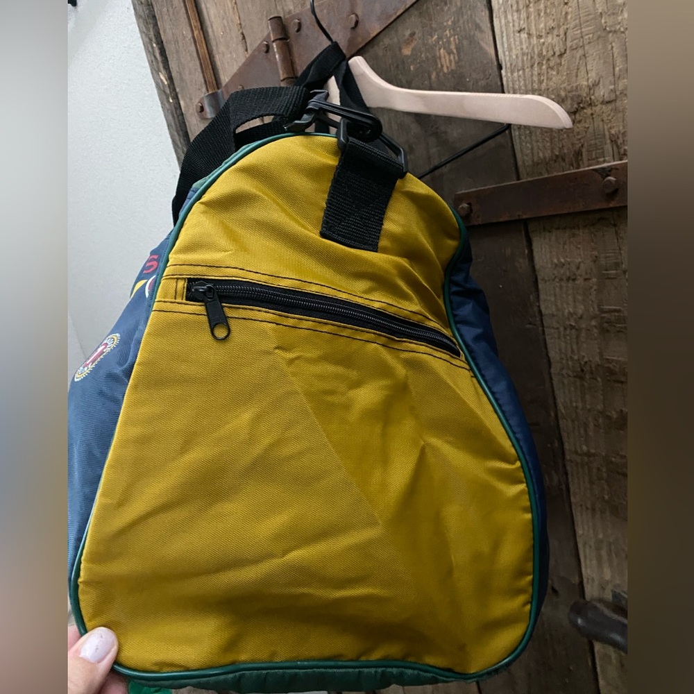 Fossil Vintage 90s Outdoor Gear Duffle Bag Colorblock Multicolor Overnight Tote - Picture 3 of 16